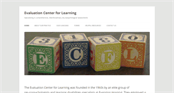 Desktop Screenshot of evaluationcenterforlearning.com